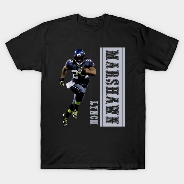 Marshawn Lynch T-Shirt by Aloenalone